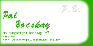 pal bocskay business card